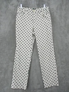 Ralph Lauren LRL Pants Womens 10 Polka Dot Straight Leg Stretch Retro Career - Picture 1 of 11
