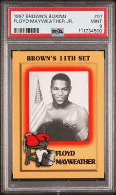 FLOYD MAYWEATHER JR. 1997 Brown's Boxing ROOKIE #51 PSA 9 - Image 1 of 2