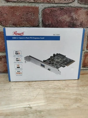 Rosewill RC-509 (PCI Express) USB 3.1 (Type A + Type C) Expansion Card SEALED - Image 1 of 4