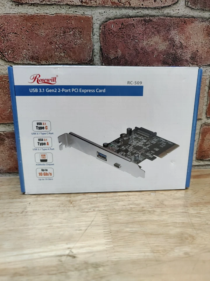 Rosewill RC-509 (PCI Express) USB 3.1 (Type A + Type C) Expansion Card SEALED - Image 1 of 4