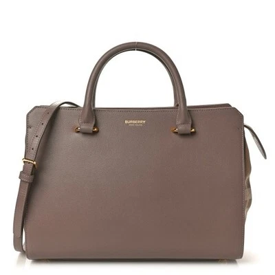 BNWT Burberry Small Banwell House Check Leather Shoulder Bag Grey Mink! - Image 1 of 4