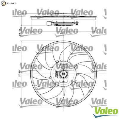 FAN ENGINE COOLING 696349 FOR AUDI Q3/SUV A4/S4/Allroad A5/S5/Convertible Q5 A6 - Image 1 of 4