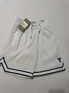 White Nike Kobe Dri-fit Youth Small Shorts Kids Drawstring Basketball - Picture 1 of 21