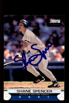 Signed Baseball Card Auto Shane Spencer 2001 Stadium Club #77 New York Yankees - Image 1 of 2