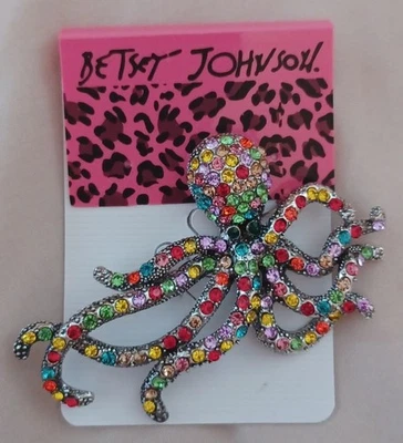 Betsey Johnson Octopus Brooch Multicolor - Image 1 of 2
