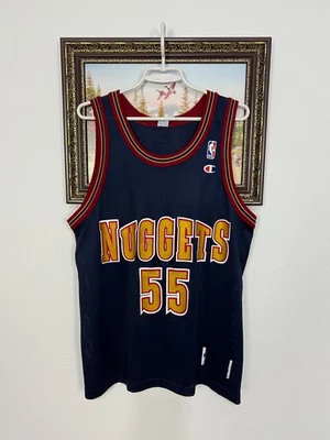Vintage 90's Champion Denver Nuggets NBA Mutombo Jersey Mens Shirt Rare Size M - Image 1 of 4