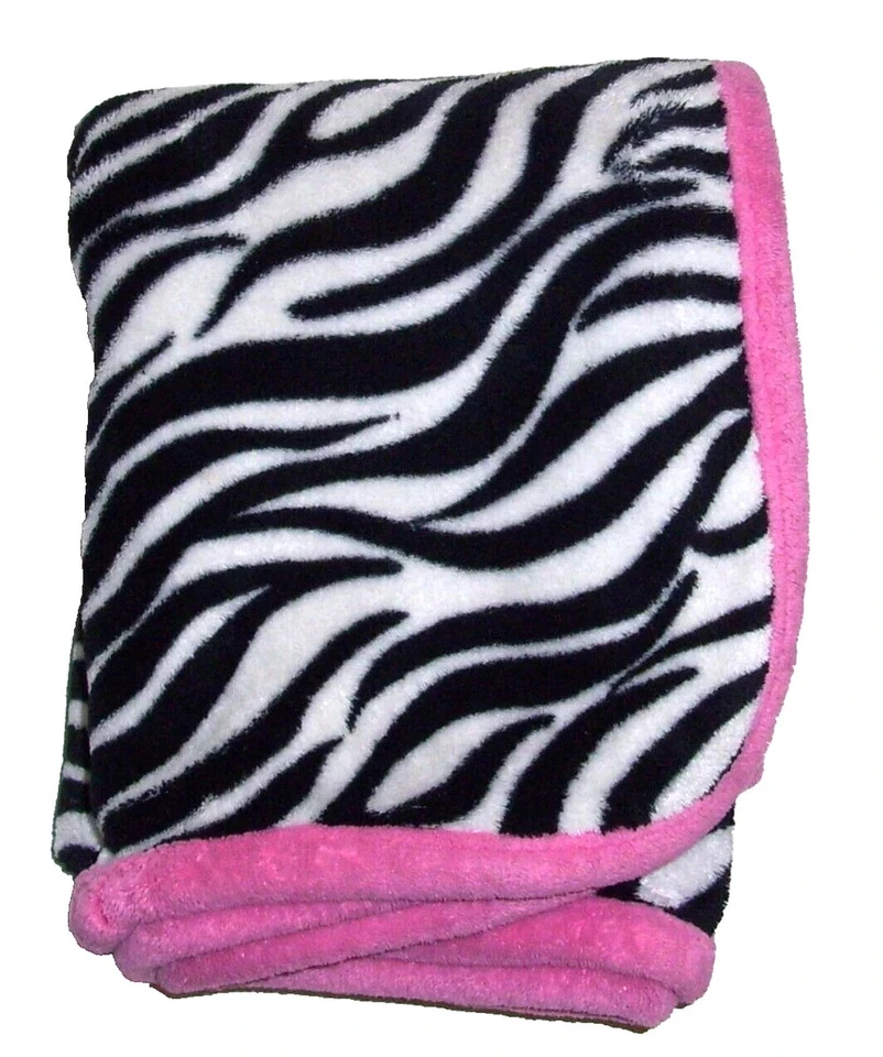 Manta bebé Garanimals Sunny Safari estampado cebra rosa ribete Lovey 30 x 40" Foto 1 de 2