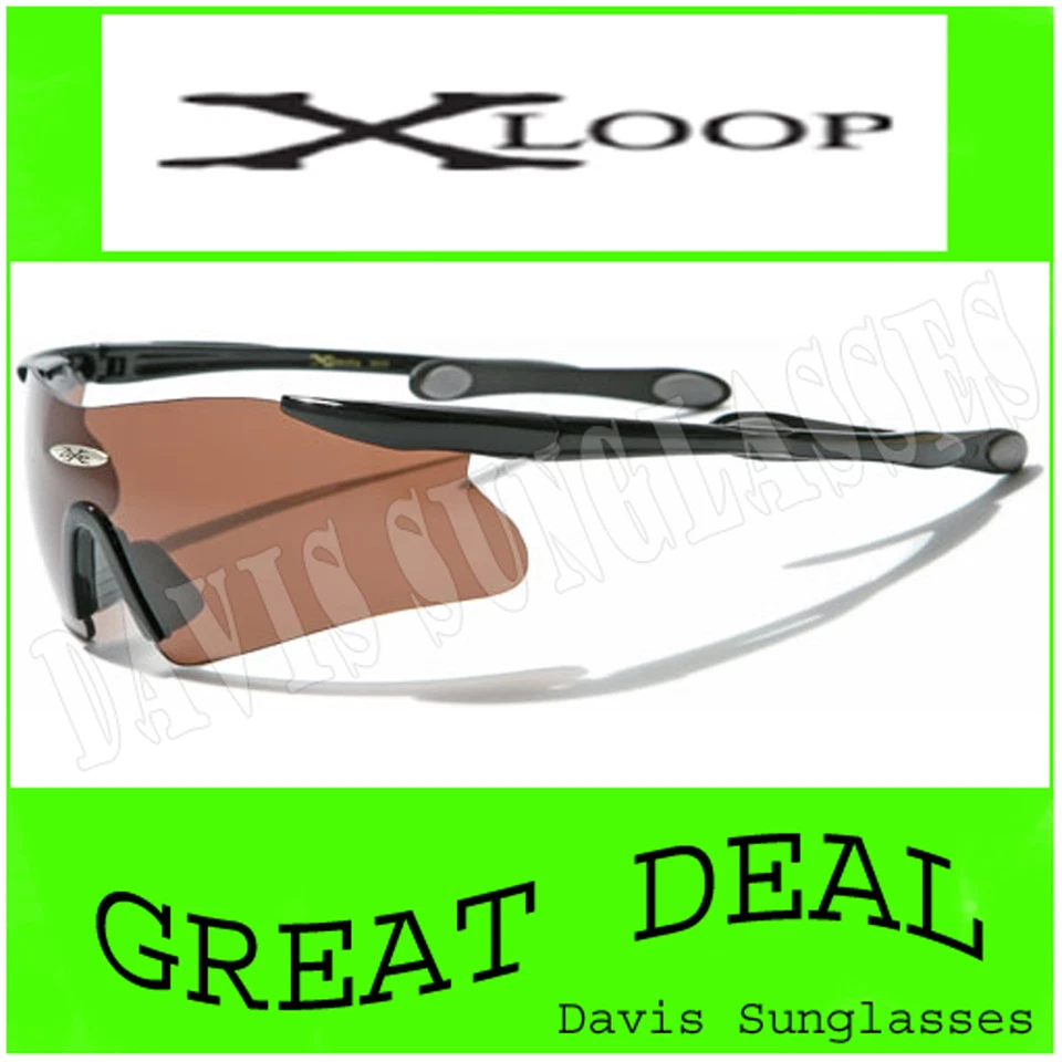 Gafas de sol para hombre X Loop XL13009 UV400 Davis H8 marco negro lentes marrones Foto 1 de 1