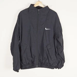 Vintage Nike Black Full Zip Track Jacket Youth Size XL 16 - 18 - Picture 1 of 15