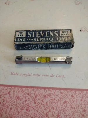 Vtg 1940's Stevens Sand's Glass, Line & Surface Level, #555 - Image 1 of 4