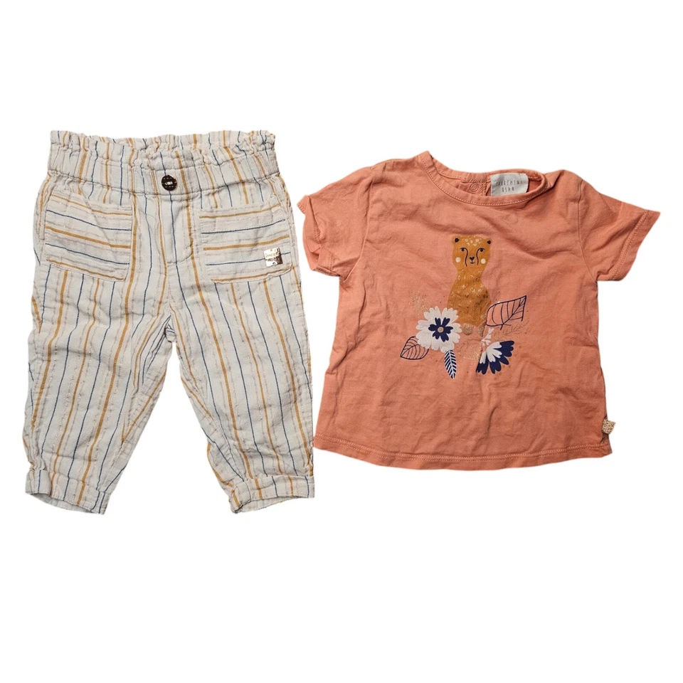 Set Designer Per Bambini Dolce Pantaloni Maglietta Taglia 6M 68 Catimini - Immagine 1 di 3
