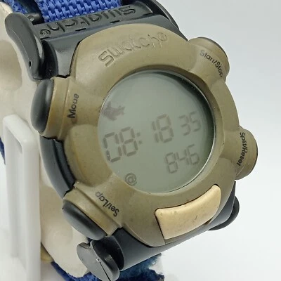 Reloj Swatch digital vintage de cuarzo para hombre Foto 1 de 4