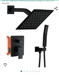 Shower Faucet Set Rainfall Shower Head Combo System Ceiling Mount Mixer Valve - Picture 1 of 14