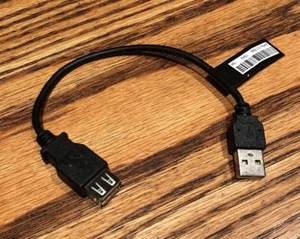 USB Typ A Stecker auf Buchse Kabel 7 Zoll - Bild 1 von 2