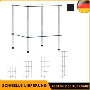 Regal Hartglas Bücherregal Glasregal Standregal Deko mehrere Auswahl vidaXL - Bild 1 von 85