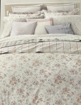 Ralph Lauren Carolyne Floral Blue Red Multi Full/Queen Duvet Cover  3pc Set $385 - Image 1 of 4