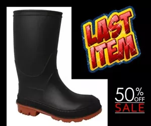 Wonder Nation Kinder Chore Regenstiefel JUNGE Kleinkind Größe 7-8 Farbe SCHWARZ NEU - Bild 1 von 17