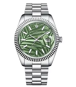 CADISEN 40mm Automatic Miyota 8215 Palm Leaf Stainless 100M Waterproof Men Watch - Picture 1 of 12