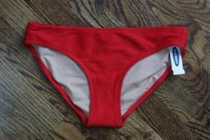 Old Navy Women's Size XS Red textured Hipster Bikini Bottom Swim NEW! MSRP: $25 - Picture 1 of 9
