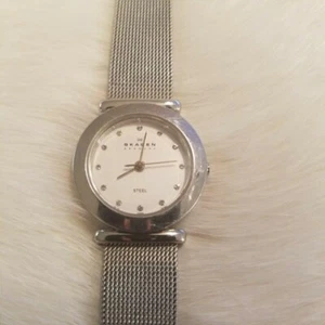 Skagen Denmark Steel Mesh Watch Silver Tone Grunge Quiet Luxury 2479 - Picture 1 of 11