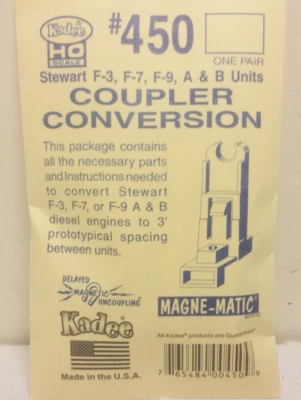 Kadee 450 Stewart F-Unit Locomotive Conversion Kit Includes 1 Pair No.5 Coupler - Image 1 of 3