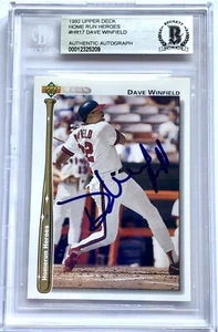 Dave Winfield signed 1992 upper deck card home run heroes baseball beckett coa - Picture 1 of 12