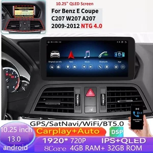 10.25"For Mercedes E Coupe W207 C207 Android 13 Screen Carplay Radio GPS Navi BT - Picture 1 of 21