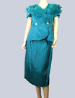 Neu mit Etikett ~ Susan Roselli für Vijack ~ 2-teiliges Anzugkleid Größe 16 schillernd schimmernd Organza