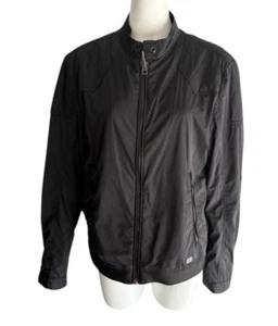 Diesel Industry x DuPont Teflon Zip Up Bomber Biker Jacket Women XL Black - Bild 1 von 17