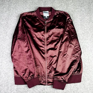 Bonobos Giacca Uomo 2X-Large Borgogna Slim Fit Boulevard Bomber Giacca Zip Completa - Foto 1 di 6