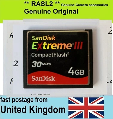 4 GB CF Compact Flash Memory Card For Digital Camera Canon EOS Nikon Olympus - Image 1 of 4