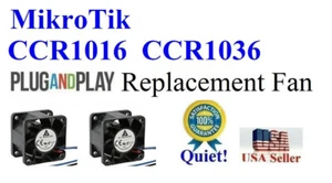 Lot 2x Quiet replacement Fans for MikroTik CCR1036-12G-4S CCR1036-12G-4S-EM - Picture 1 of 5