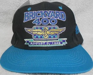 Brickyard 400 Indianapolis Motor Speedway Snapback Sombrero Nuevo con etiquetas Negro Azulada Indy - Imagen 1 de 4