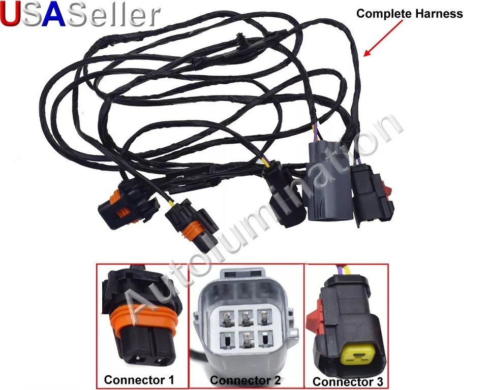 Front Fog Light Lamp Wiring Connectors Harness Chrysler 300 2005-2010 05059136ab - Image 1 of 1