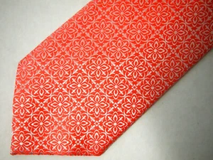 The Tie Bar Mens Necktie Tie Color Pink Ivory Medallion Geometric Silk 61" Long - Picture 1 of 3