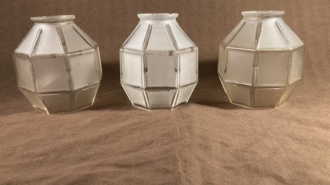 Vintage Antique Art Deco Frosted Glass Lamp Light Sconce Shade  2 1/4" fitter Cover