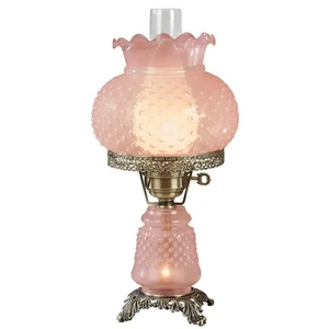 Mindy Hobnail Glass Table Lamp - Handblown Globe Shade - 20.5 Inches High - Picture 1 of 16