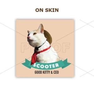 Scoot & Newts Presents the Good Kitty & CEO Scooter Temporary Tattoo - Picture 1 of 2