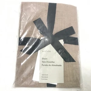 West Elm Linen Duvet Standard Sham In Sand 26x20” New (For Duvet) SHAM ONLY - Picture 1 of 4