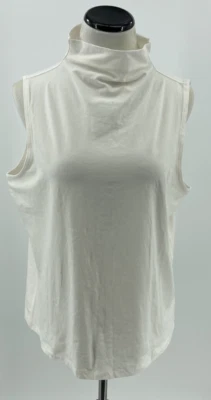 Camiseta sin mangas Athleta para mujer cuello falso pulóver grande marfil Foto 1 de 4