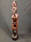 Vintage 16 Inch Hand Carved Jamaican Statue With Hole In Groin