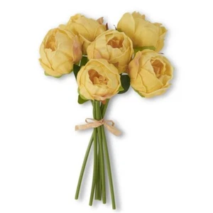 6 Head Real Latex Touch Peony Artifical Flowers Wedding Party Home Bouquet Decor - Picture 1 of 3