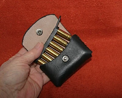 38 or 357 Ammo 6 rd speed strip holder Bond Arms leather pocket carry wallet - Image 1 of 4