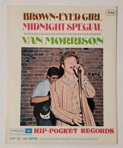 1967 VAN MORRISON Brown Eyes Girl/ Midnight Spec Hip Pocket Record 45rpm SEALED - Picture 1 of 2