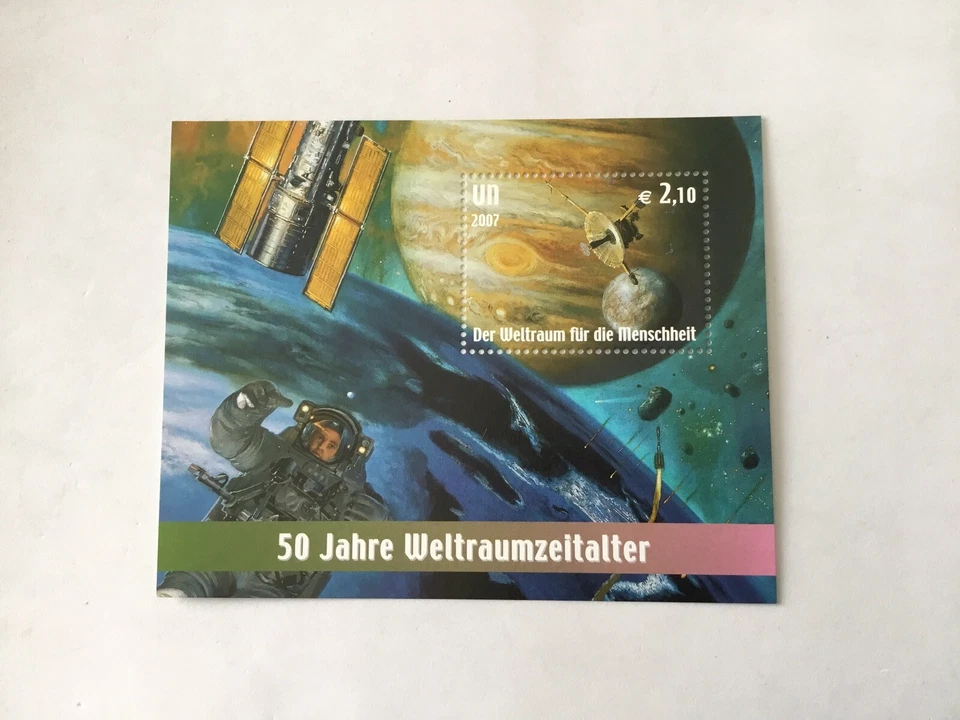 Nations Unies Vienne Feuillet Neuf L’Espace Pour L’Umanite 2007 - Photo 1/1