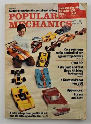 Popular Mechanics December 1971 Magazine  - Kawasaki 350 -POOR Grade - READABLE - Image 1 of 4