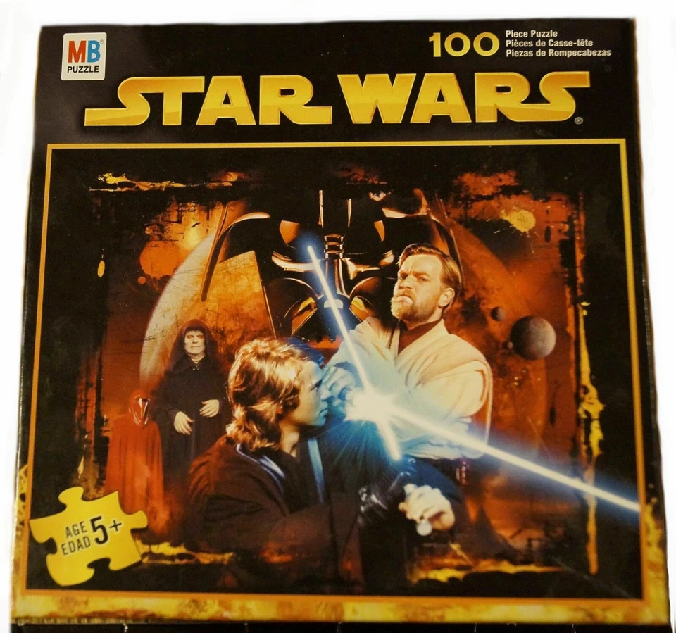 Rompecabezas Star Wars Obi Wan Kenobi & Luke Lightsabar sellado de fábrica 100 piezas nuevo Foto 1 de 1
