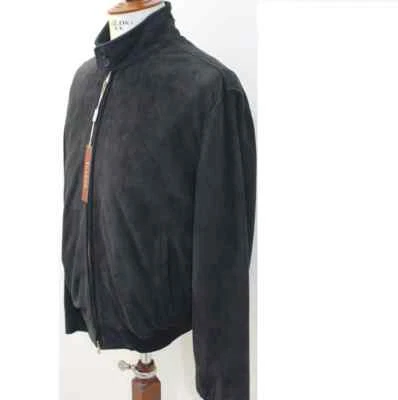 Giubbino Blu 'Labor' in vera Renna Blu con Zip - Immagine 1 di 4