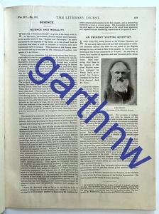 LORD KELVIN 1897 NEW YORK BESUCH FOTO FEATURE + BERICHT ÜBER MOLOKA'I HAWAII AUSSÄTZIGE - Bild 1 von 2