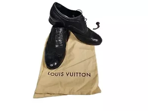 Oxford Louis Vuitton nere con lacci in pelle Brogue taglia 8 - Foto 1 di 7